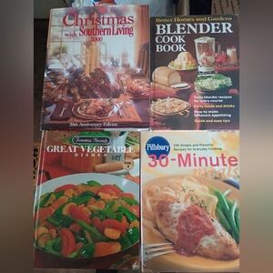 4 Southern Living, Pillsbury, Better Homes And Gardens, Famous Brands Cookbooks